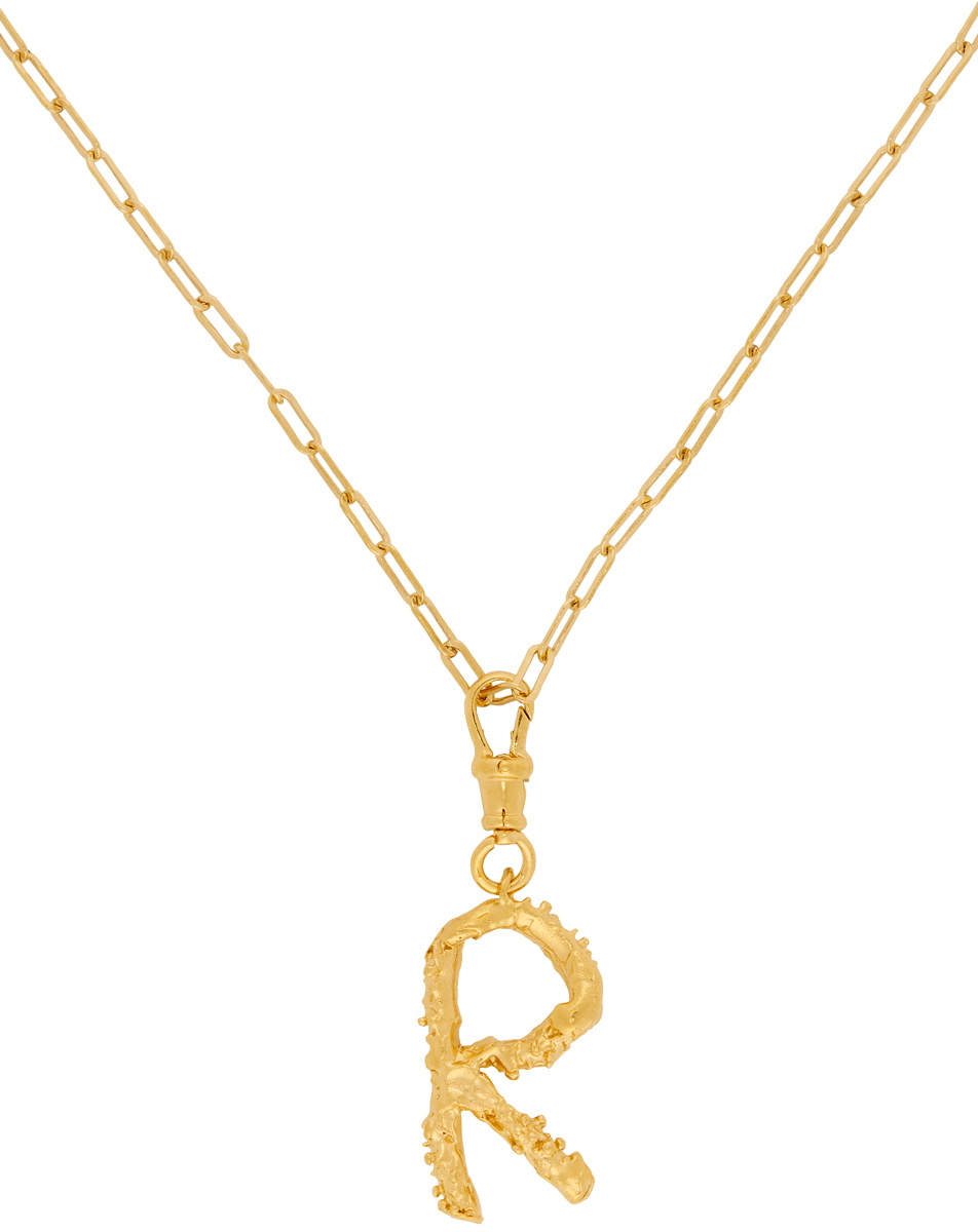 Alighieri SSENSE Exclusive Gold R Alphabet Necklace