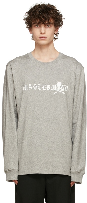 Photo: mastermind JAPAN Grey Big Logo Long Sleeve T-Shirt
