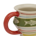 Damson Madder Women's Angular Mug - Fish Stripes in Yellow/Green 