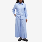 TOGA Women's Stripe Cotton Shirt in Light Blue