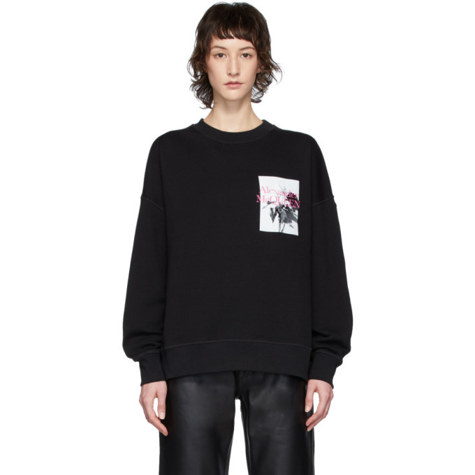 Alexander McQueen Black Floral Sweatshirt Alexander McQueen