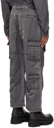 Juun.J Gray Multi-Pocket Cargo Pants