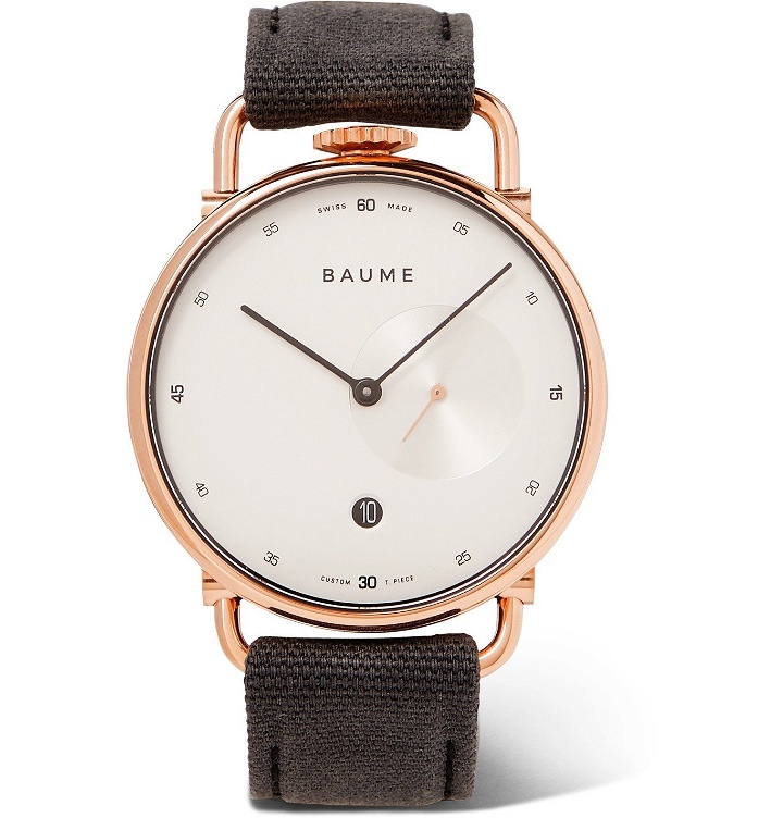 Photo: Baume - 41mm PVD-Coated Stainless Steel and Cotton-Canvas Watch, Ref. No. 10600 - White