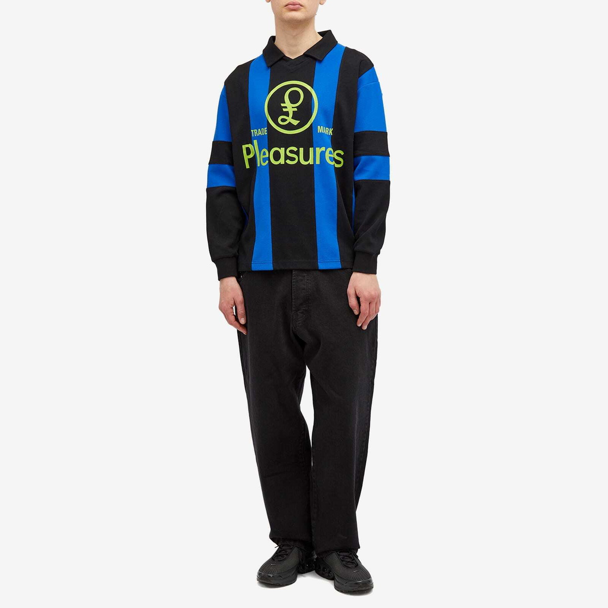 Pleasures Men's Trespass Rubgy Polo Shirt in Black
