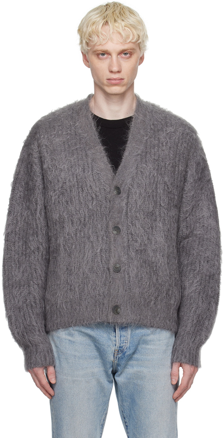 John Elliott Gray Brushed Cardigan John Elliott