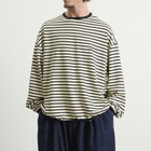 Anglan Men's Striped Long Sleeve in Navy