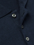 A.P.C. - Gregory Slim-Fit Logo-Embroidered Cotton and Cashmere-Blend Polo Shirt - Blue