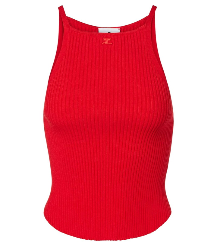 Photo: Courrèges Circle logo ribbed-knit tank top