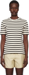 Jil Sander Off-White & Black Crewneck T-shirt