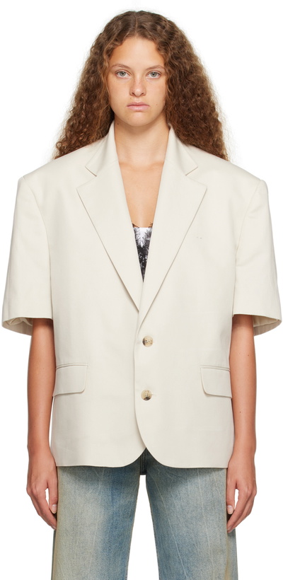 Photo: BONBOM Off-White Short Sleeve Blazer