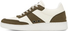 A.P.C. Off-White & Khaki Plain Sneakers