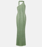 Bananhot Aretha sequined one-shoulder maxi dress