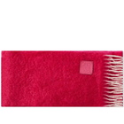 Loewe Men's Contrast Mohair Scarf in Pink Tulip
