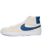 Nike SB Men's Zoom Blazer Mid Sneakers in White/Court Blue
