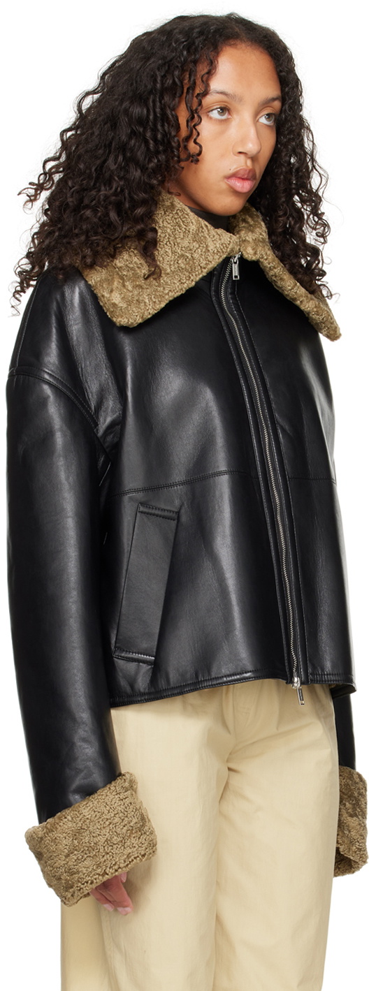 Nanushka Black Verona Leather Jacket Nanushka