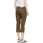 R13 Brown Leopard Utility Trousers