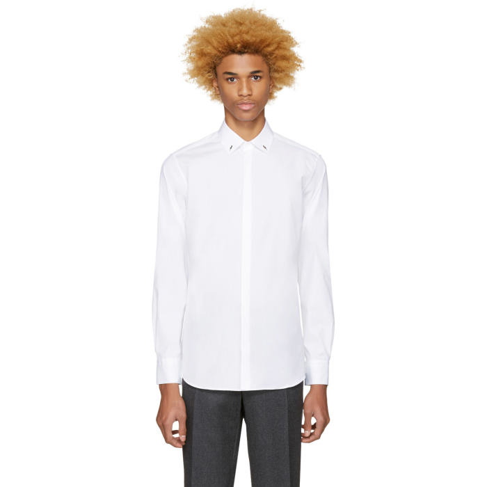 Photo: Neil Barrett White Thunderbolt Pin Shirt