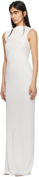 Aaron Esh SSENSE Exclusive White Gathered Maxi Dress