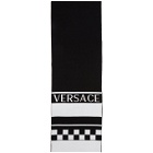 Versace Black and White Vintage Logo Scarf