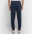 Polo Ralph Lauren - Tapered Appliquéd Fleece-Back Cotton-Blend Jersey Sweatpants - Men - Navy