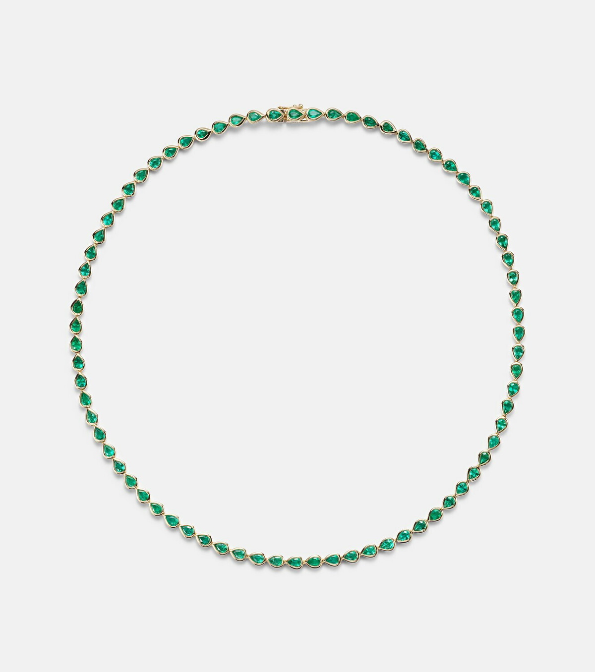 Anita Ko 18kt gold choker with emeralds