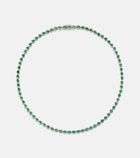 Anita Ko 18kt gold choker with emeralds