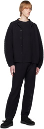 Homme Plissé Issey Miyake Black Rustic Cardigan