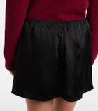 Leset Barb satin miniskirt