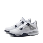 Air Jordan Men's 4 Retro PS Sneakers in White/Midnight Navy/Smoke Grey