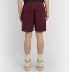 Rhude - Logo-Print Shell Drawstring Shorts - Burgundy