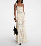 Johanna Ortiz Embroidered voile top
