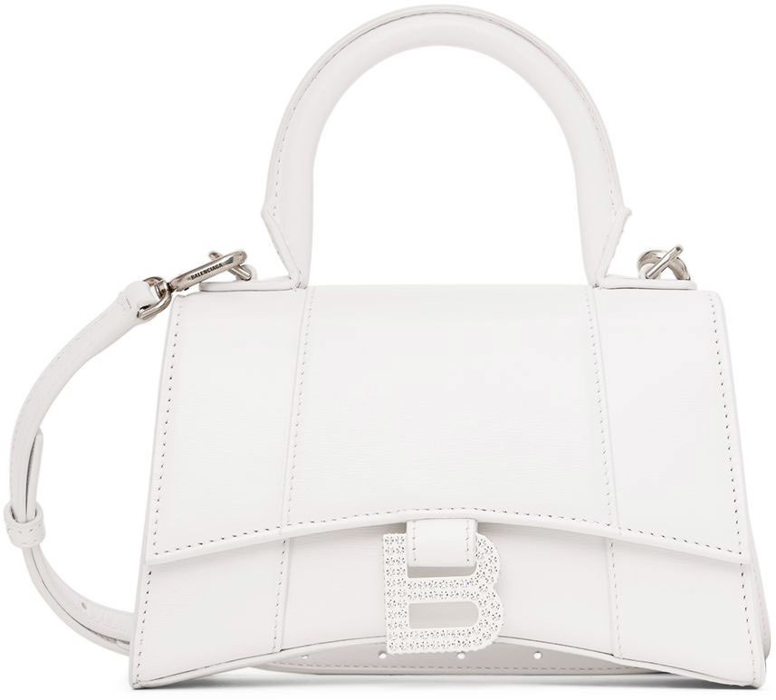 White balenciaga hourglass discount bag