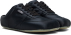 MM6 Maison Margiela Black Satin Factory Sneakers