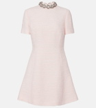 Valentino Embellished tweed minidress