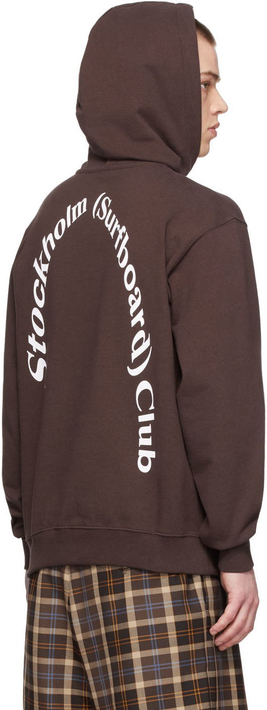 Stockholm (Surfboard) Club Brown Organic Cotton Hoodie