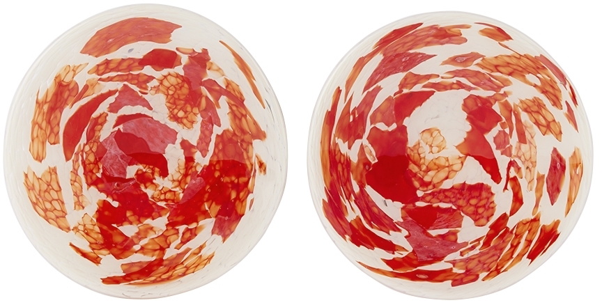 Stories of Italy White & Red Nougat Dessert Plate Set