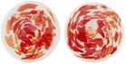 Stories of Italy White & Red Nougat Dessert Plate Set