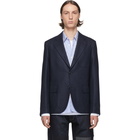 Junya Watanabe Navy Silk and Wool Blazer