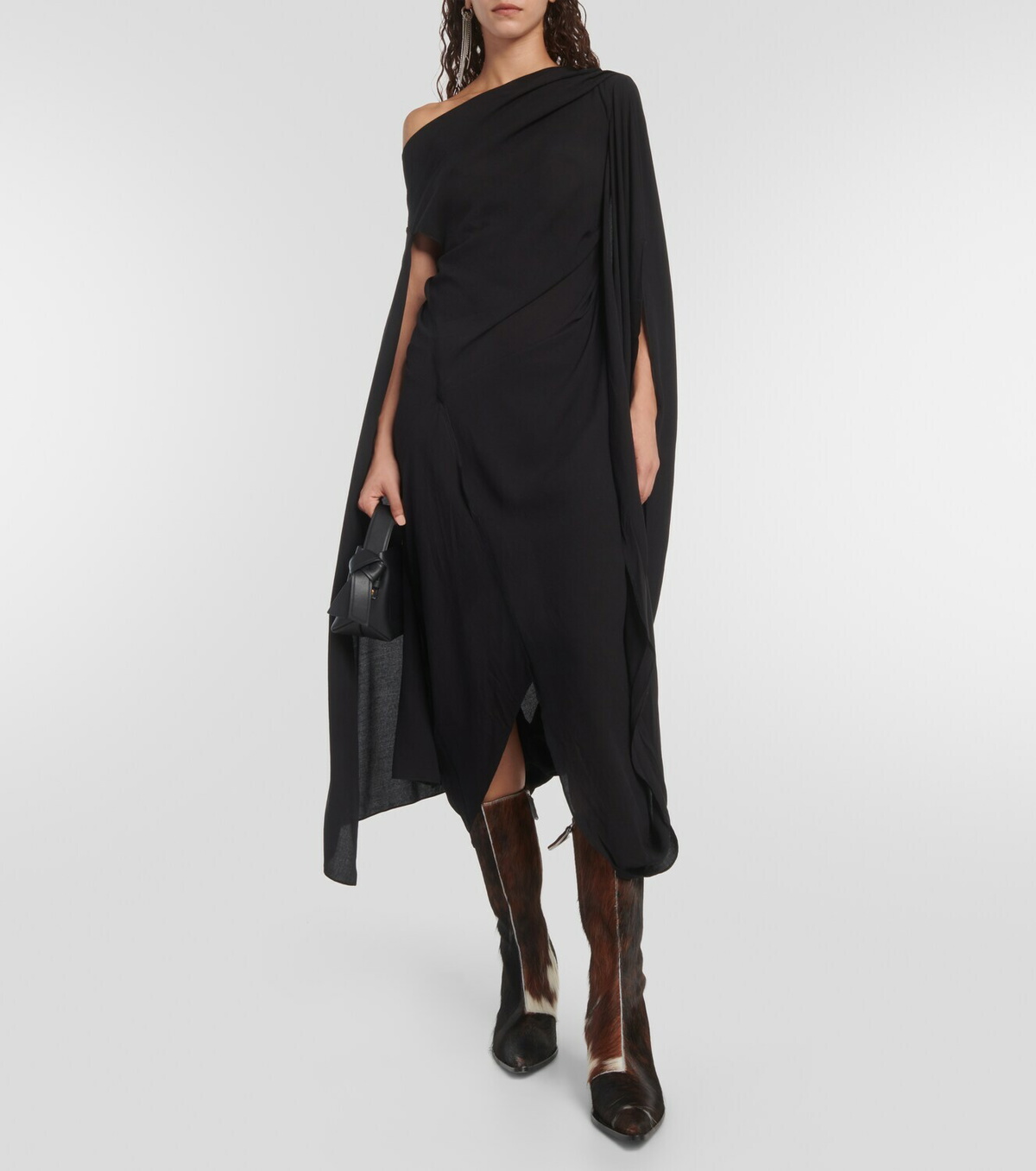 Acne Studios Asymmetric draped midi dress Acne Studios Acne Studios Asymmetric draped midi dress Acne Studios
