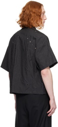 VEIN Black Tucked Shirt