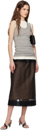 Jil Sander Gray & Off-White '3 Layers' Tank Top Set