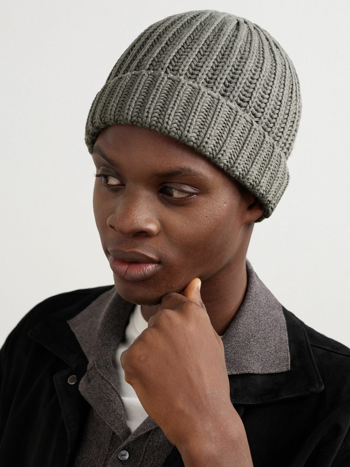 Stòffa - Ribbed Cashmere Beanie