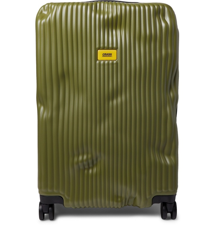 Photo: Crash Baggage - Stripe Medium Polycarbonate Suitcase - Green