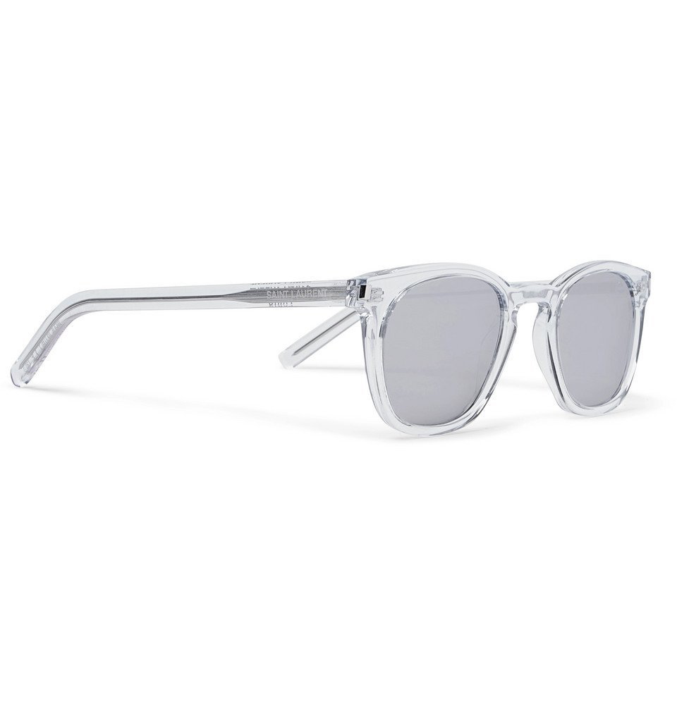 Saint Laurent - Square-Frame Acetate Mirrored Sunglasses - Men - Clear  Saint Laurent