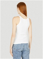 Curved Rib Tank Top in White