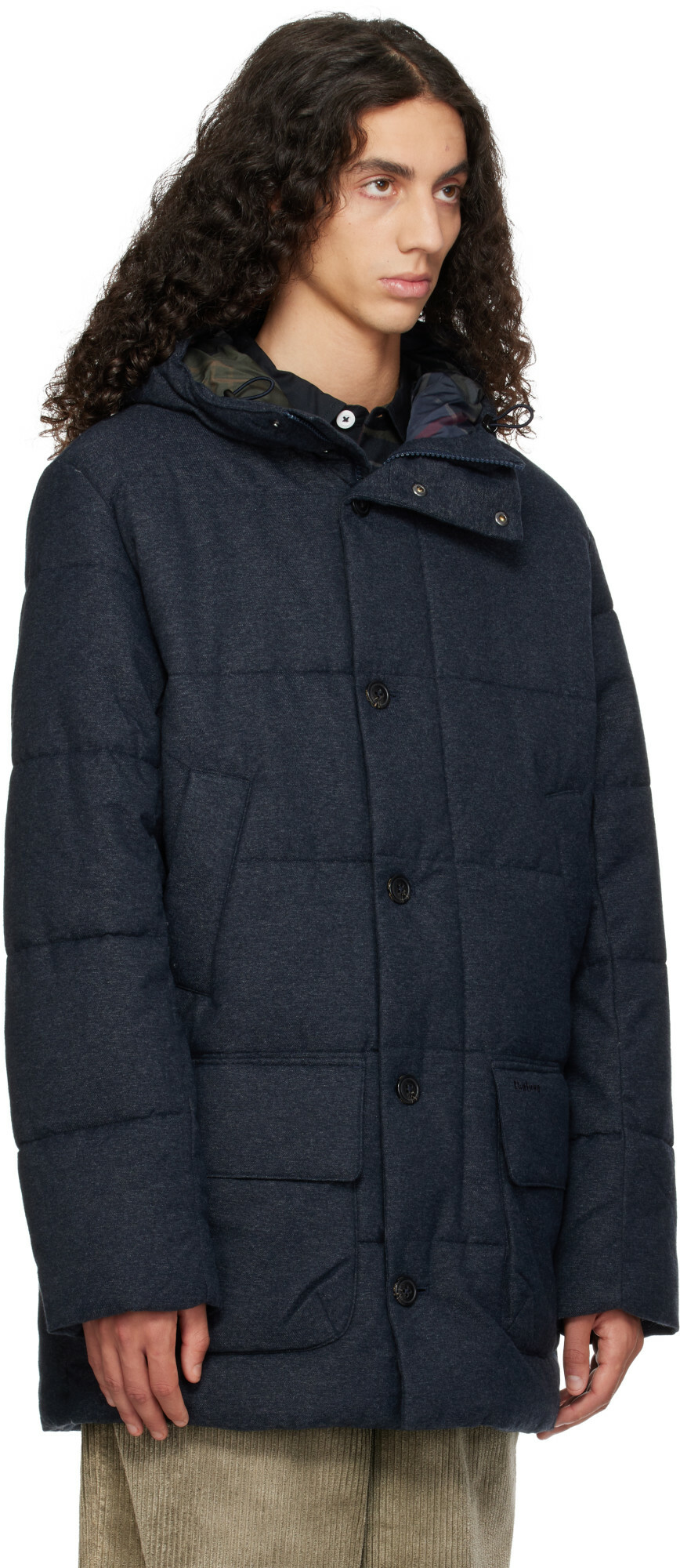Barbour Gray Winter Bedale Puffer Jacket