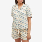 Howlin by Morrison Women's Howlin' Cocktail D’Amore Short Sleeve Shirt - Hemp Print in Sand Howlin' Piano