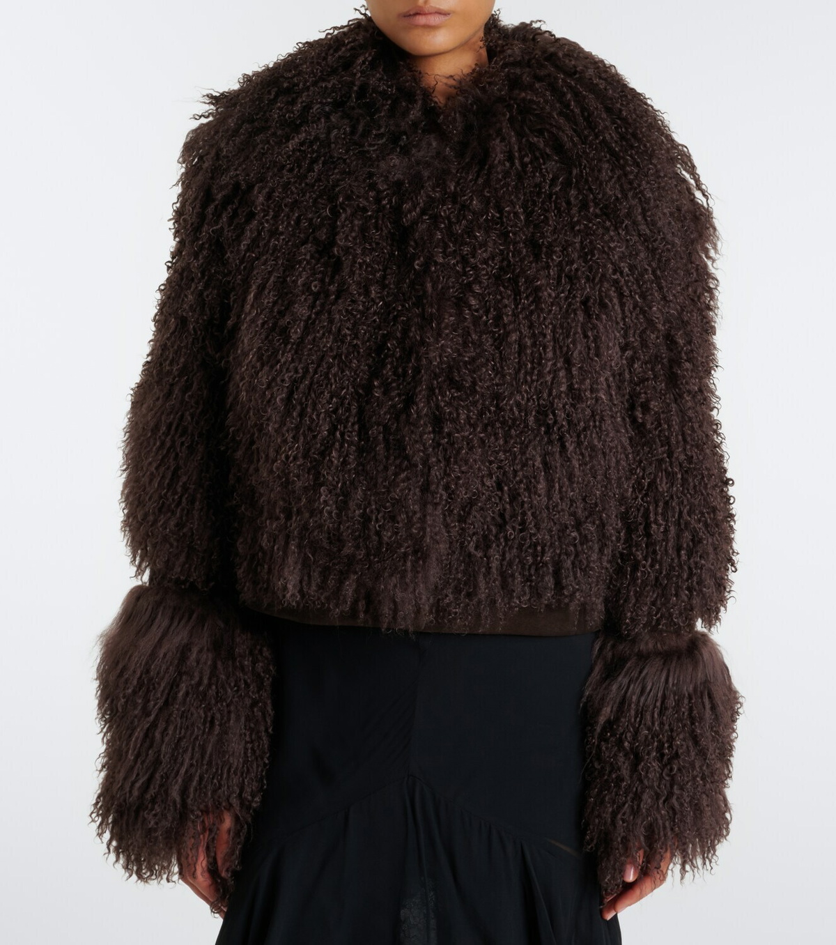 De La Vali Vespera suede-trimmed shearling jacket