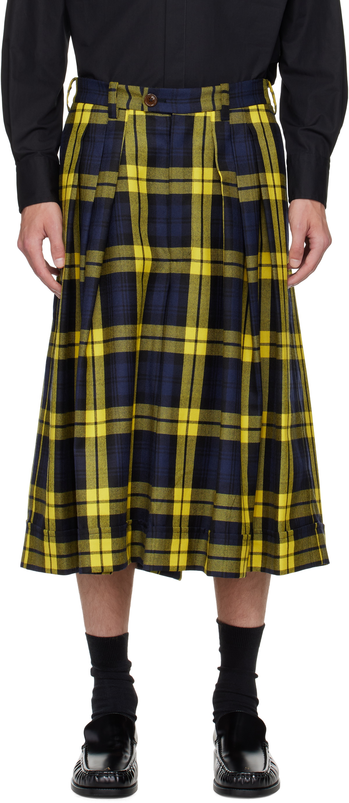 Vivienne Westwood Yellow & Navy Culottes Shorts
