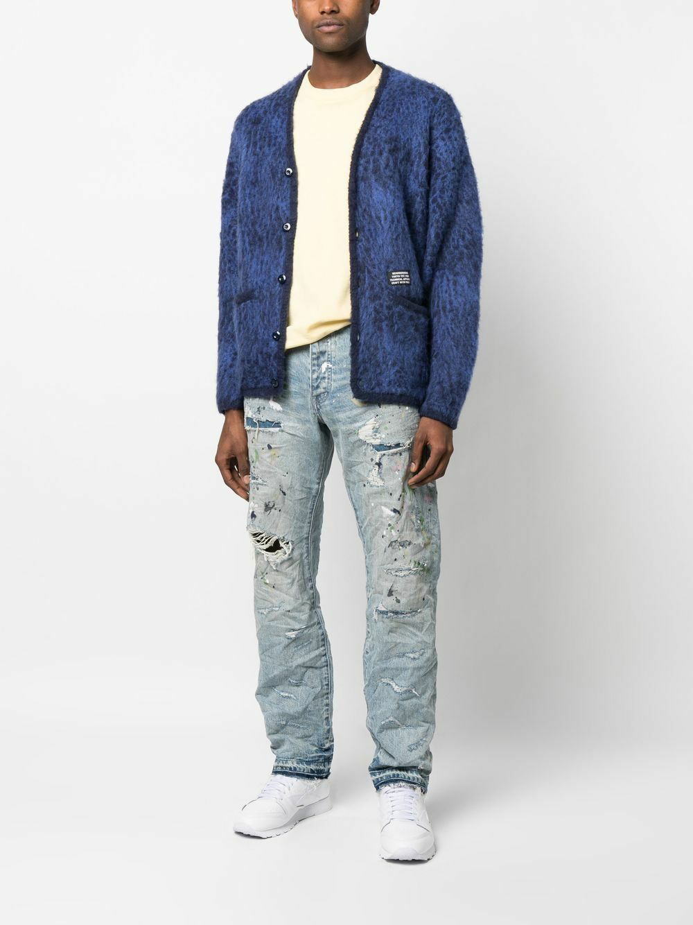 PURPLE BRAND - Paint Splatter Denim Jeans